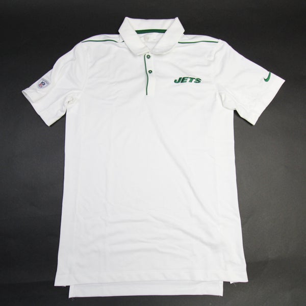 New York Jets Nike NFL On Field Apparel Polo Men's White New S