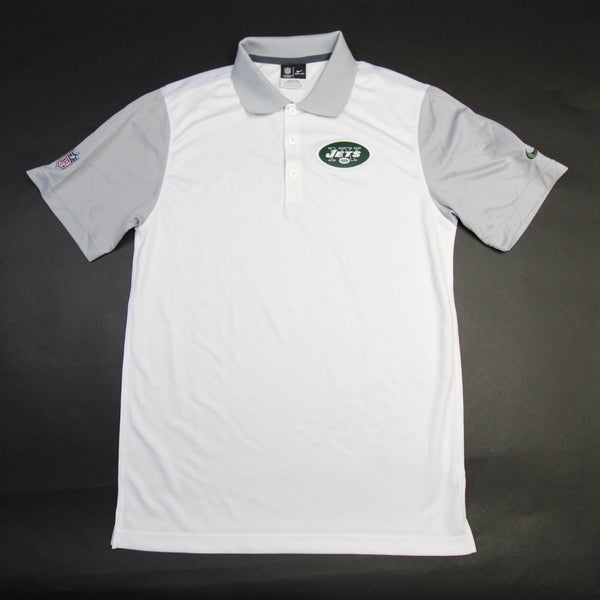 New York Jets Nike NFL On Field Apparel Polo Men's White/Light Blue New S