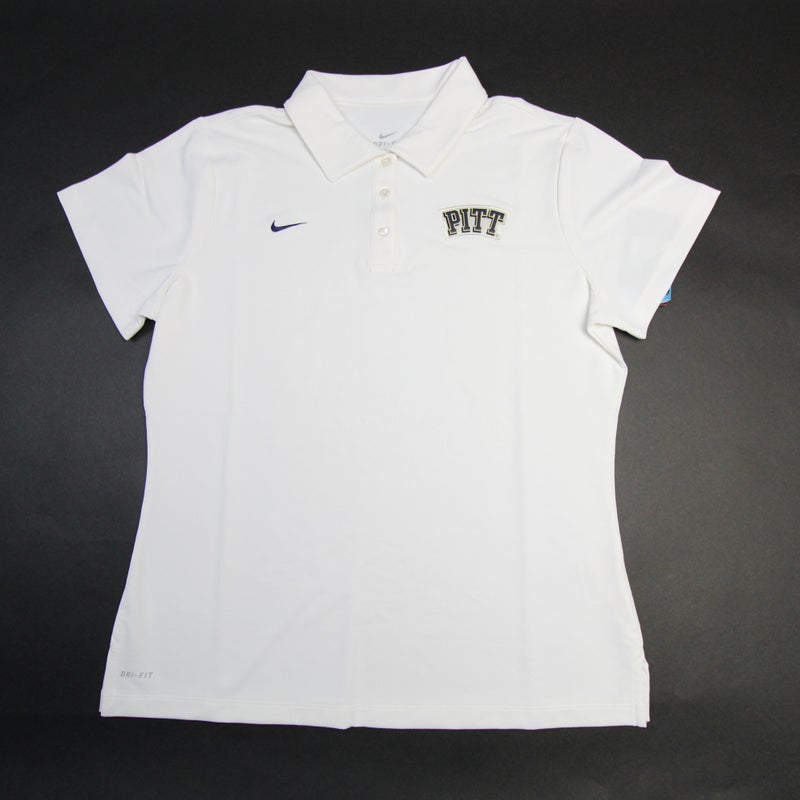 Nike Men's Pitt Panthers Blue Dri-Fit Football Sideline Coaches Polo, Small