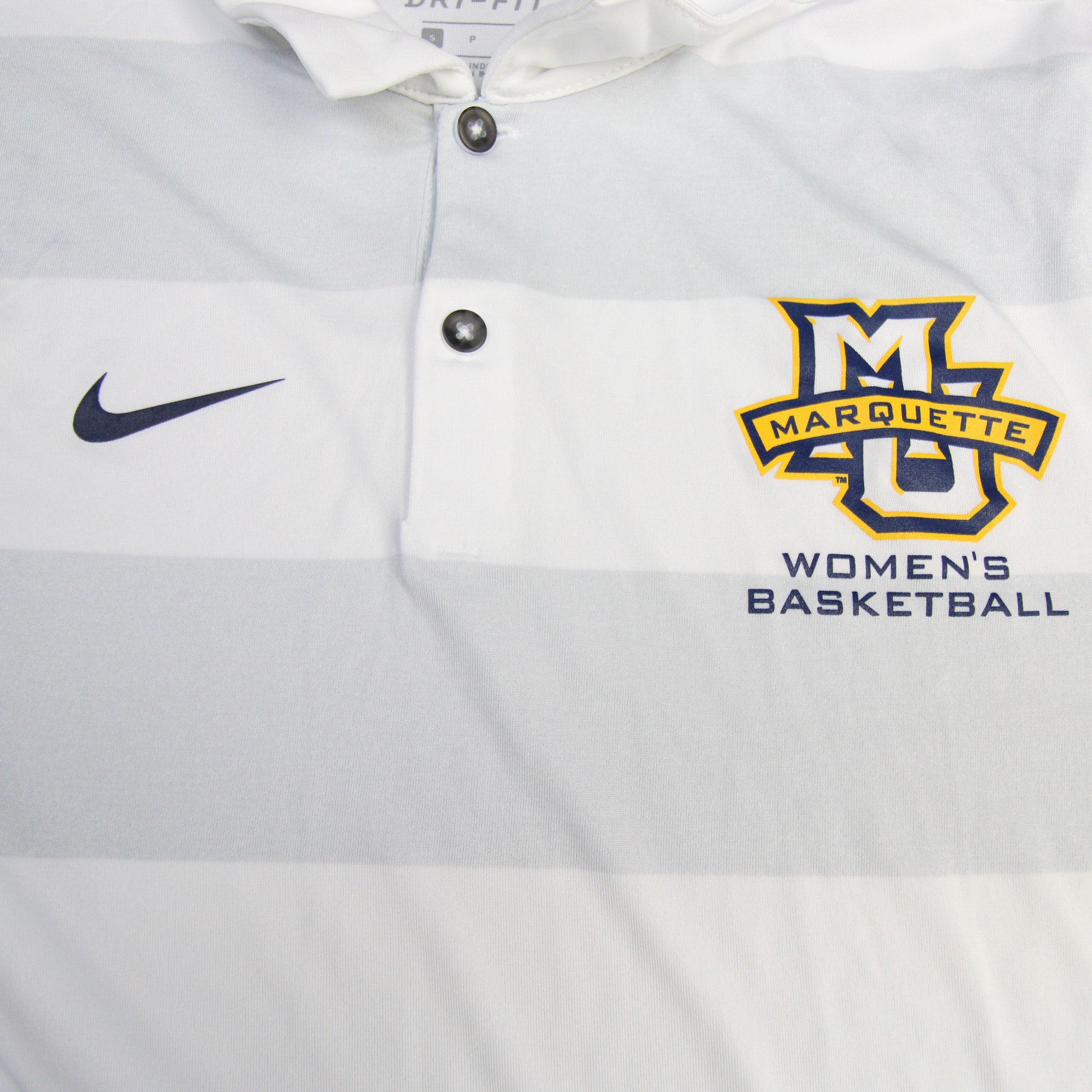 Marquette Golden Eagles Nike Dri-Fit Polo Men's White/Striped used S S