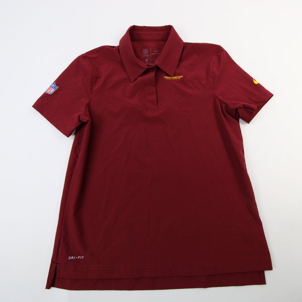 NFL Team Apparel Washington Redskins Red Polo Shirt Top Size S Football