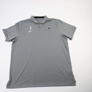 Washington Wizards Nike NBA Authentics Polo Men's Gray New 2XL