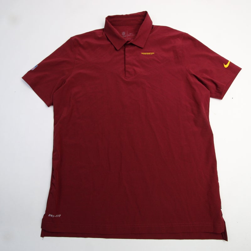 NIKE Dri-Fit NFL Onfield Apparel Washington Redskins Black Polo