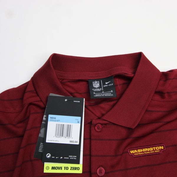 Washington Commanders Nike NFL On Field Apparel Polo Men's Burgundy New