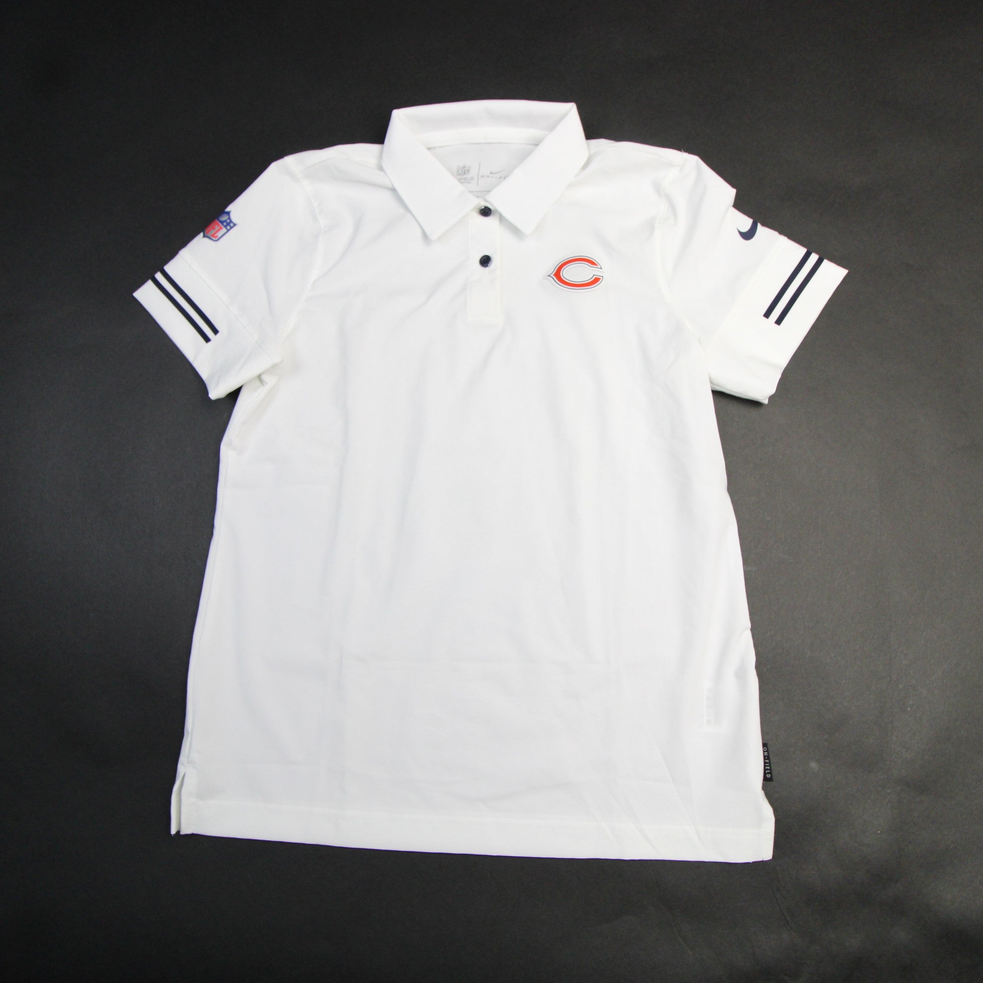 Nike Men's Dri-Fit Yard Line (NFL Chicago Bears) Polo in White, Size: Medium | 00HT01RA7Q-06S