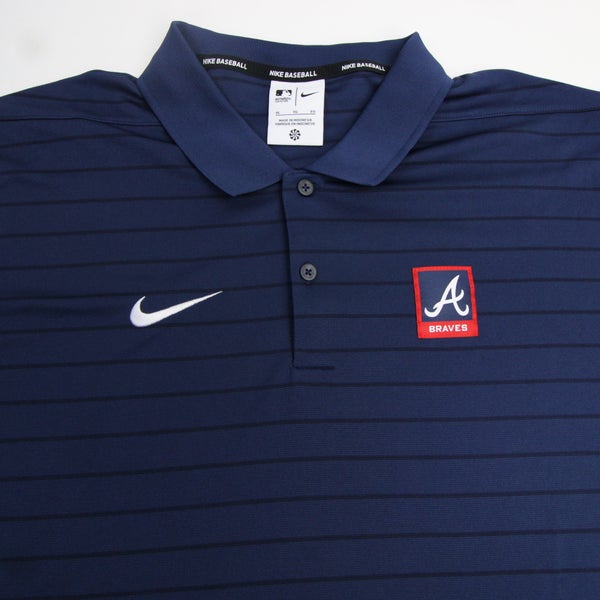 Atlanta Braves Nike MLB Authentic Polo Men's Navy New XL