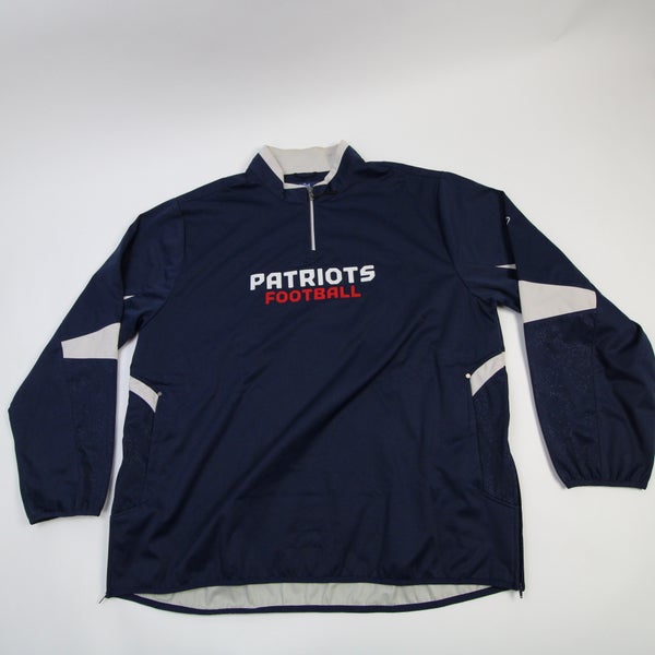 Men's New England Patriots Nike Navy Sideline Alpha Fly Rush Pullover Jacket