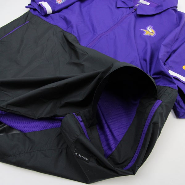 Minnesota Vikings Nike Sideline Alpha Fly Rush Pullover Jacket - Purple