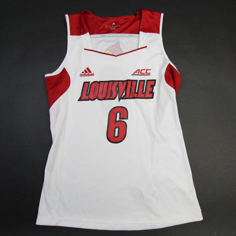 Louisville Cardinals adidas Game Jersey - Basketball Women's White Used S