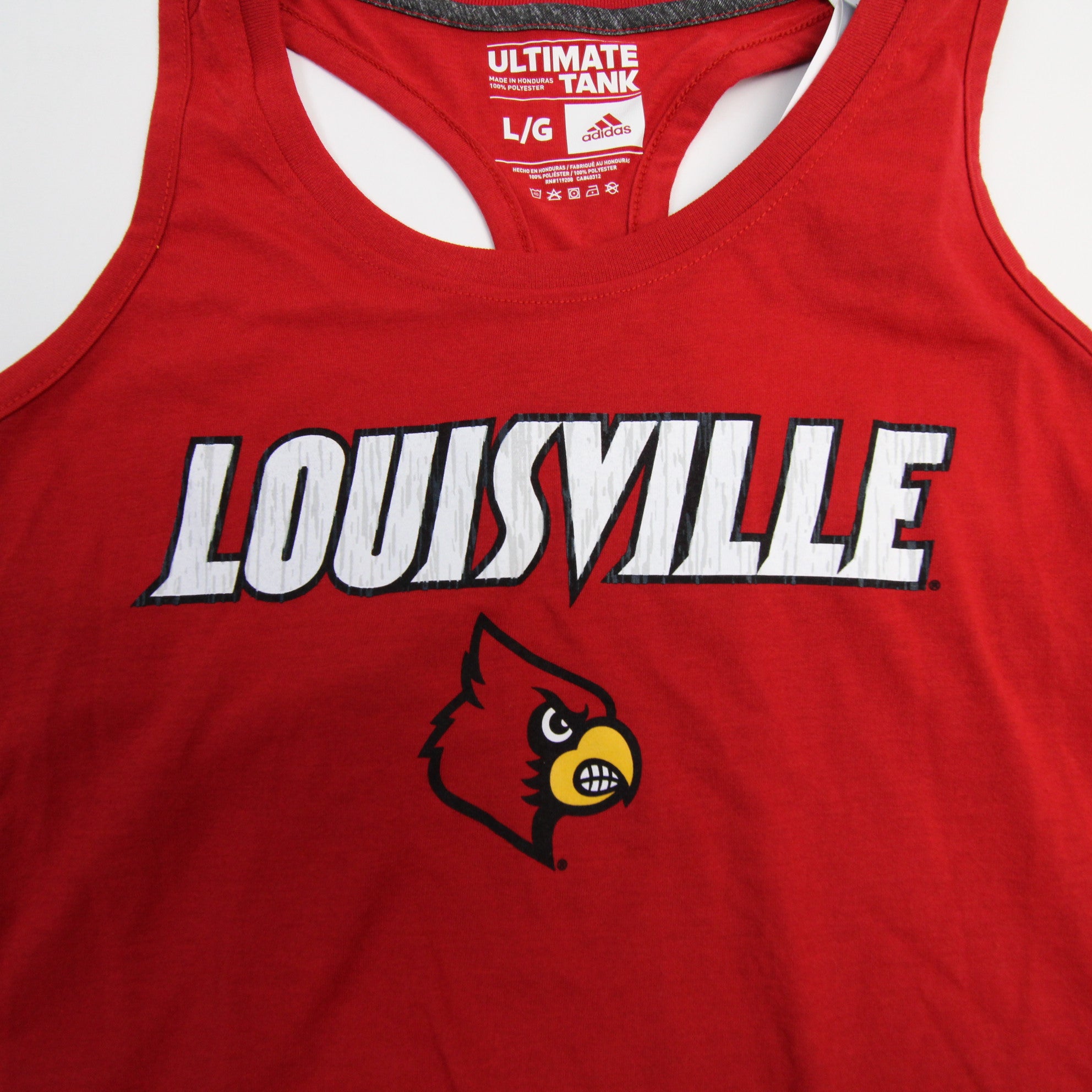 Louisville Cardinals adidas Ultimate Tee Sleeveless Shirt Women's Red New L