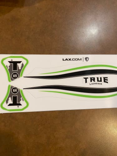 True Lacrosse MN helmet decals. Cascade Xrs