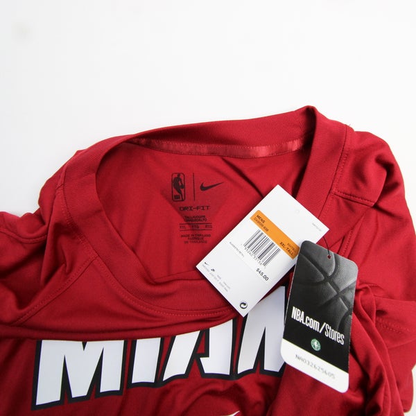 Miami Heat Nike Dri-Fit Sleeveless Shirt Men's Red New 2XLT