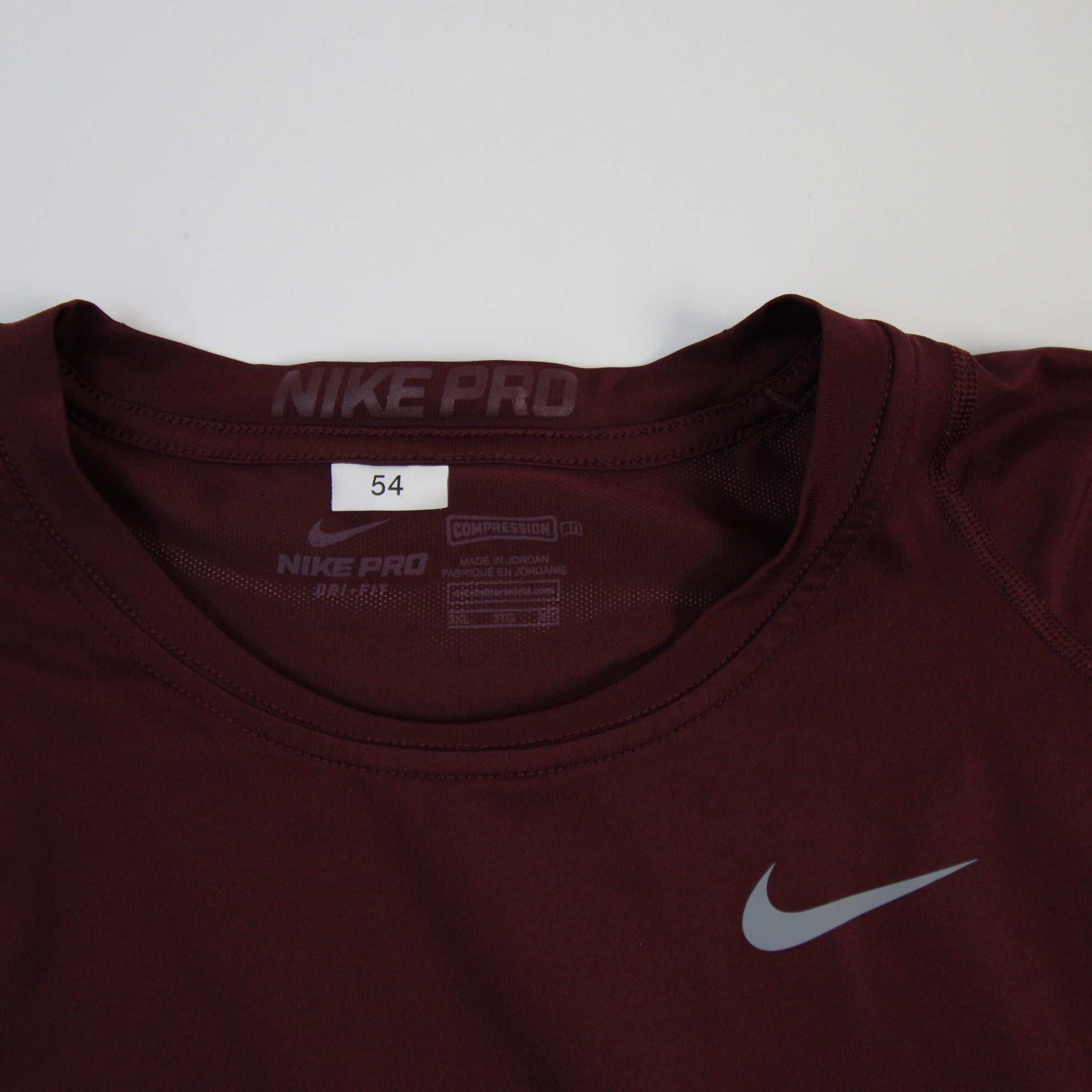 Nike Pro Compression Shirt Mens Medium Tall Maroon Red Sleeveless