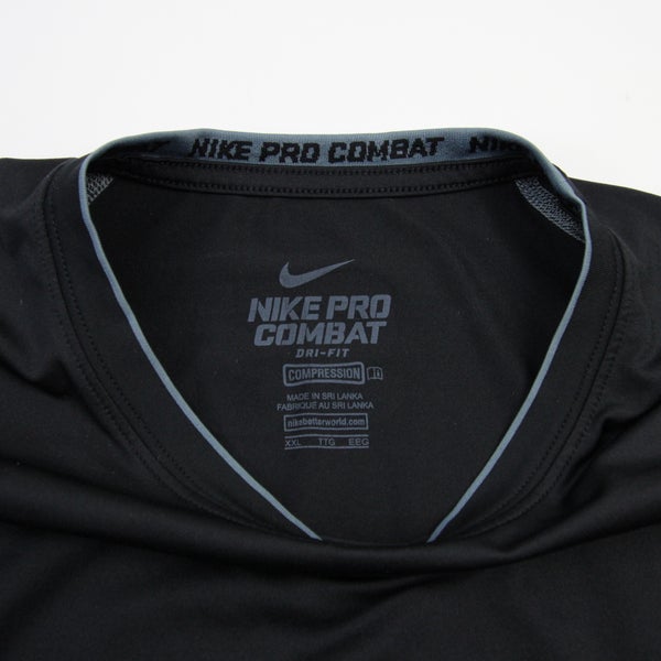 Nike Pro Combat White Black Padded Dri Fit Football Compression Shirt Mens:  2XL
