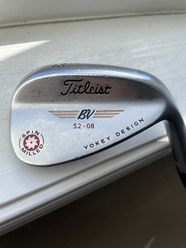 Men's Used Titleist Right Handed BV Vokey Wedge Wedge Flex 52 Degree Steel Shaft