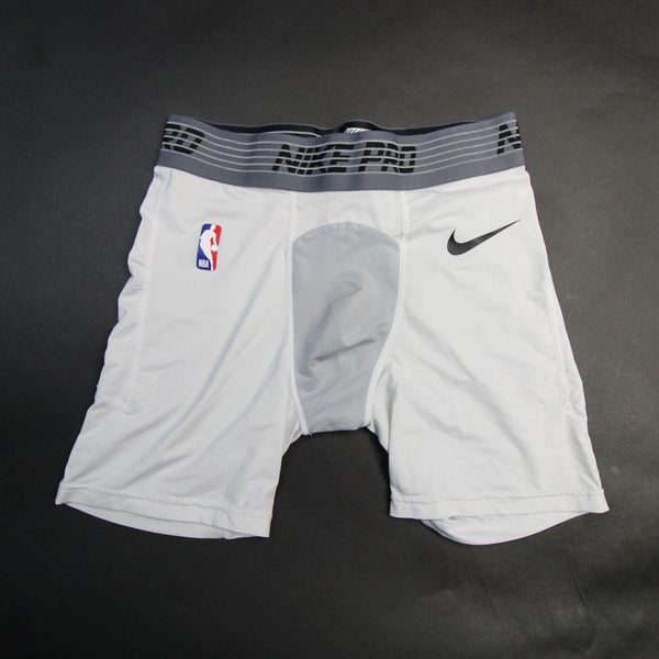 Nike NBA Authentics Dri-Fit Compression Shorts Men's White/Gray Used XL
