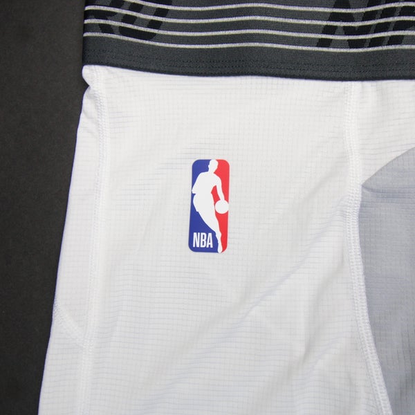 Nike NBA Authentics Dri-Fit Compression Pants Men's White/Gray Used MT