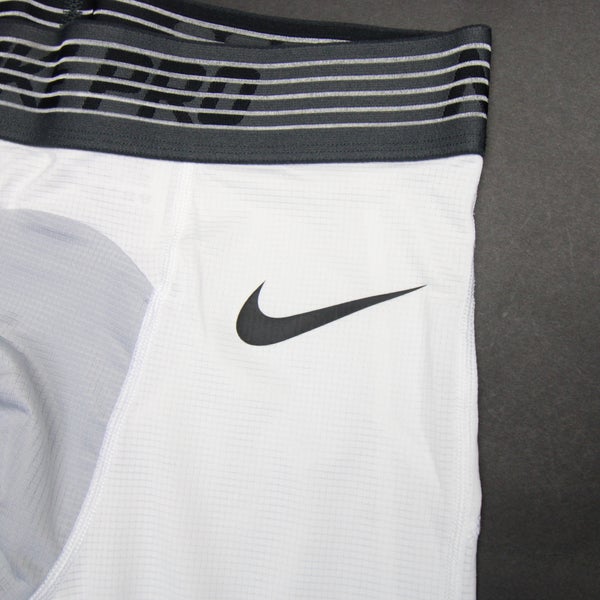 Nike NBA Authentics Dri-Fit Compression Pants Men's White/Gray Used 2XLT