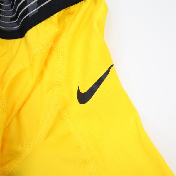 Nike Pro Hyperstrong Padded Compression Shorts Men's Yellow New
