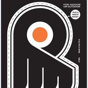 NHL Philadelphia Flyers 5 1/8" by 7 1/4" Auto Die-Cut Magnet by WinCraft