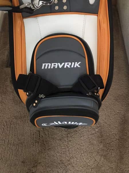 Callaway 2020 Mavrik Staff Golf Bag White Orange Black 6 Way