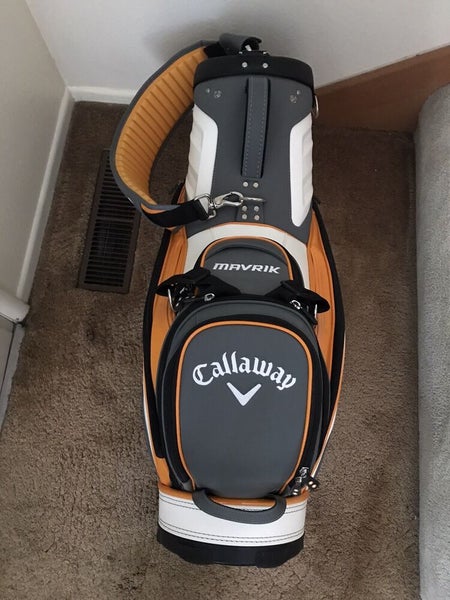 Callaway 2020 Mavrik Staff Golf Bag White Orange 2025