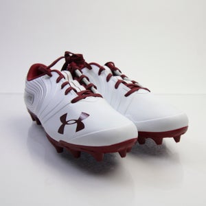 Under Armour Football Cleat Men's White/Maroon New without Box 10