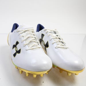 Under Armour Football Cleat Men's White/Gold New without Box 14