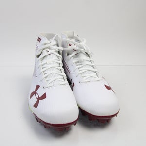 Under Armour Football Cleat Men's White/Maroon New without Box 12.5