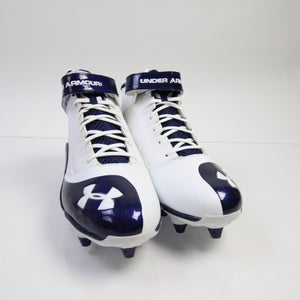Under Armour Football Cleat Men's White/Navy New without Box 15