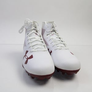Under Armour Football Cleat Men's White/Maroon New without Box 16