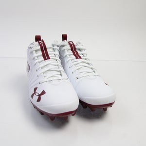 Under Armour Football Cleat Men's White/Maroon New without Box 12.5