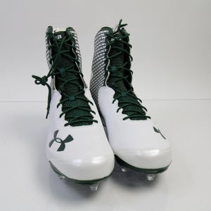 Under Armour Football Cleat Men's White/Dark Green New without Box 15
