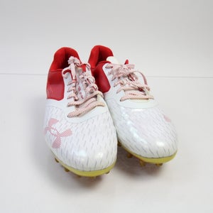 Under Armour Football Cleat Men's White/Red Used 11.5