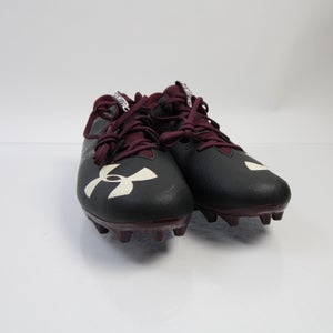 Under Armour Football Cleat Men's Black/Maroon New with Defect 15