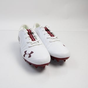 Under Armour Football Cleat Men's White/Maroon New without Box 15