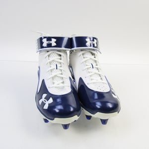 Under Armour Football Cleat Men's White/Navy New without Box 12