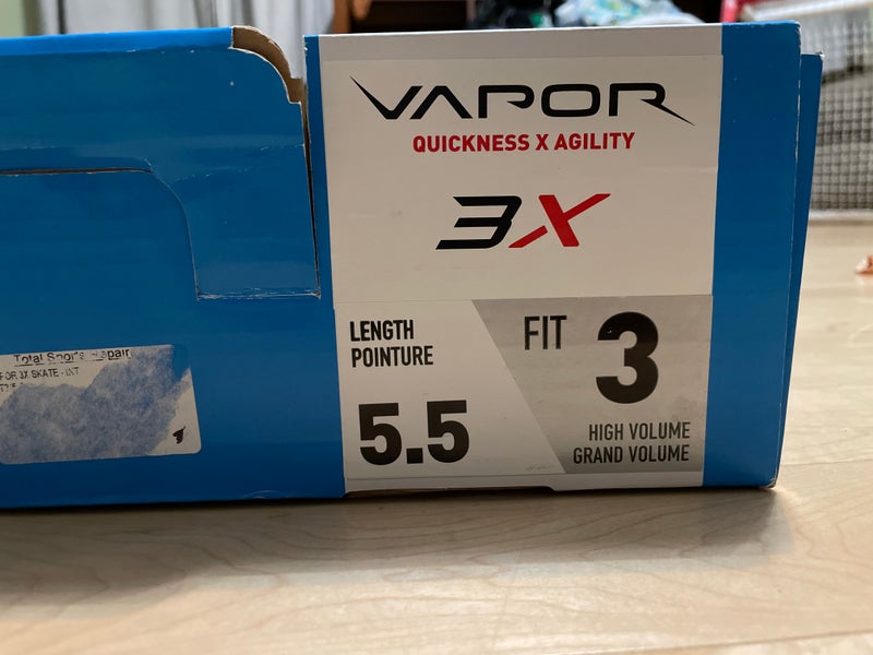 Intermediate New Bauer Vapor 3X Hockey Skates Extra Wide Width Size 5.5