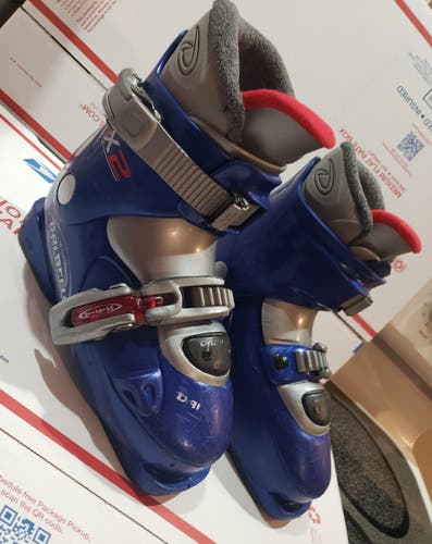 Kid's Dalbello Spider X2 Ski Boots YOUTH Size 1-1.5/Mondo 19.5 /241mm*PRE-OWNED* Washed/CLEAN