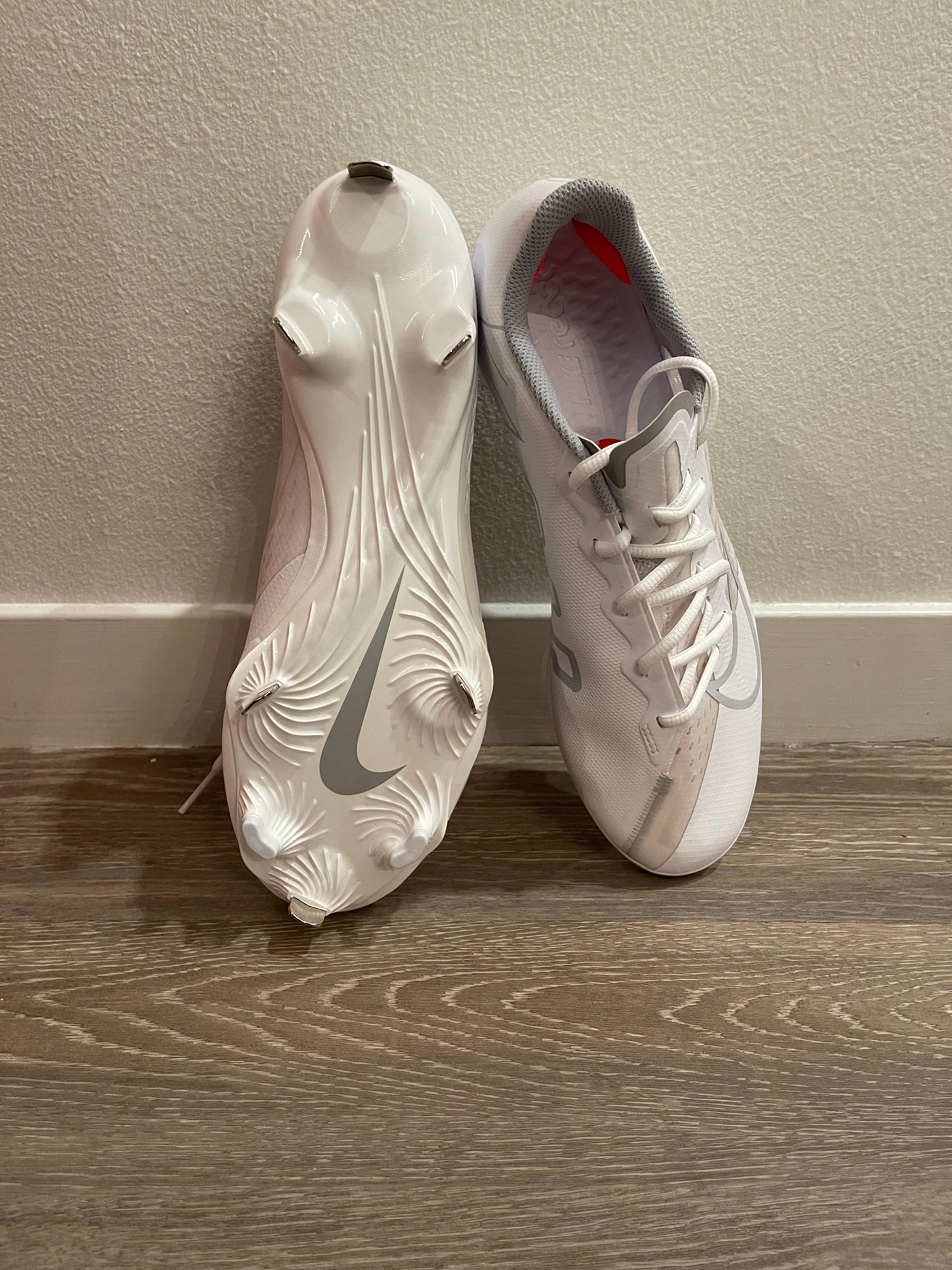 Nike, Shoes, Nike React Vapor Ultrafly Elite 4 White Metal Baseball  Cleats Da70100