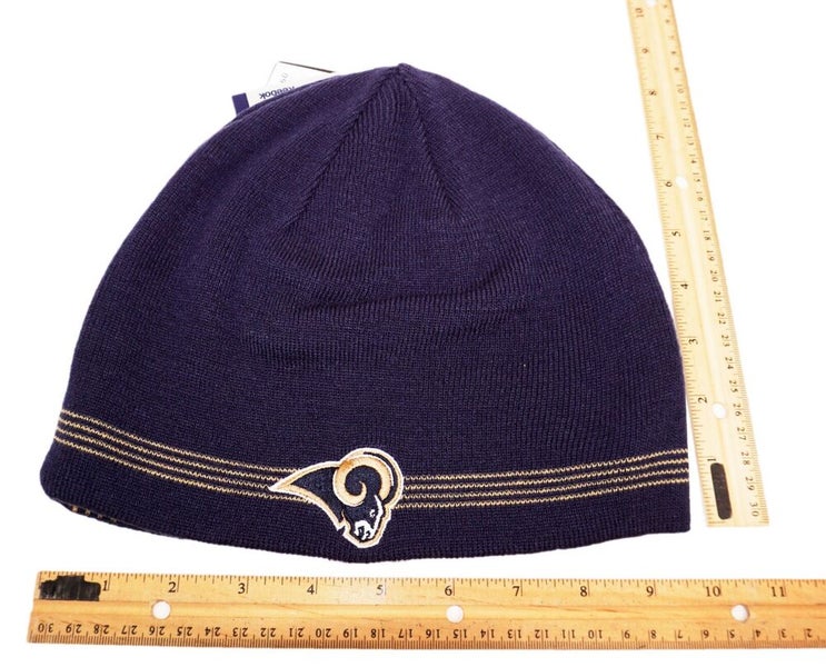 LA Rams NFL Sideline Kids Blue Bobble Beanie Hat