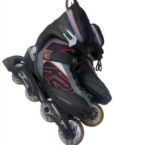 K2 EXO Tech Men's Skates Roller Blades Black/Red Max Wheel 80mm Size 9.5