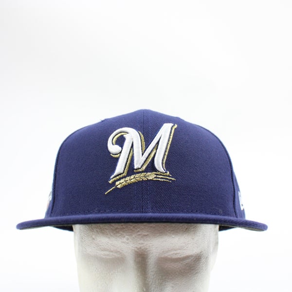 Milwaukee Brewers 59FIFTY New Era Navy Fitted Hat 7 5/8