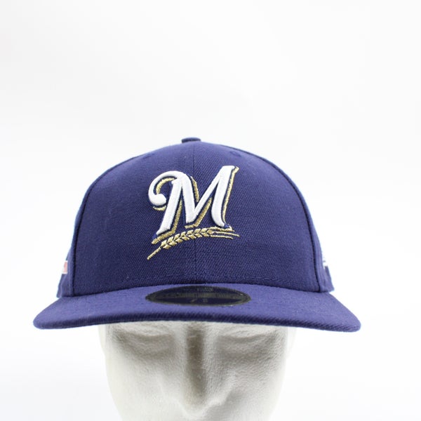 Men's New Era Navy Milwaukee Brewers Home Authentic Collection On-Field 59FIFTY Fitted Hat