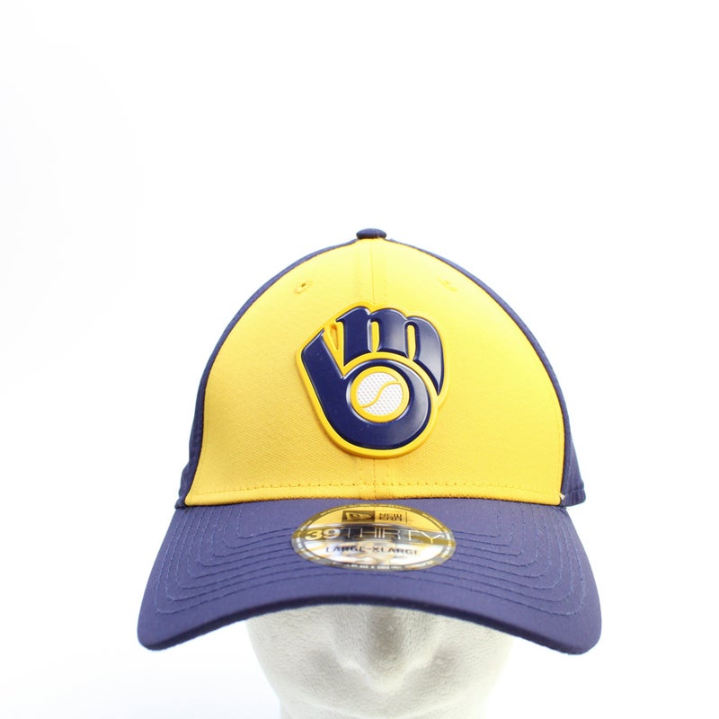 Milwaukee Brewers New Era Golfer Adjustable Hat - Khaki