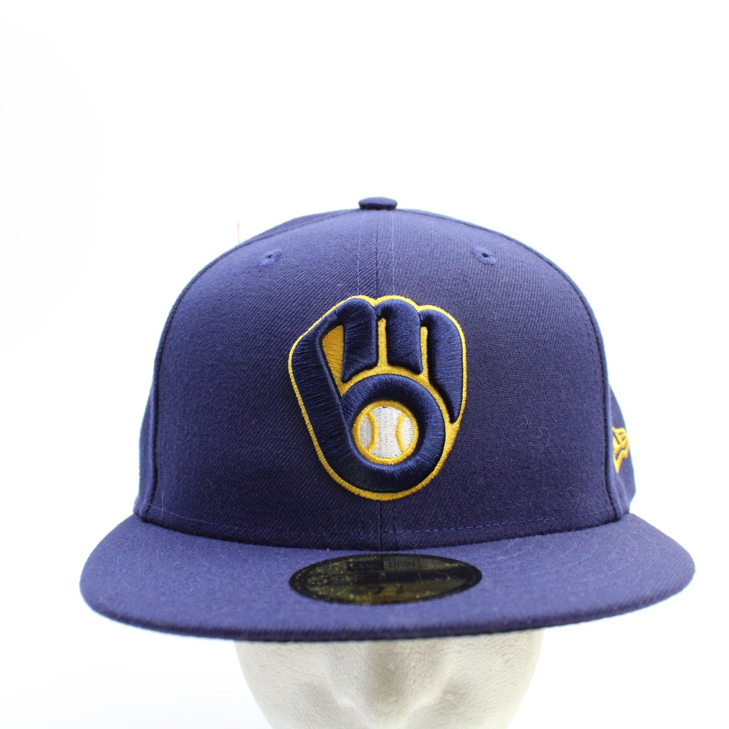 Milwaukee Brewers New Era Fitted Hat Unisex Blue/Yellow New with