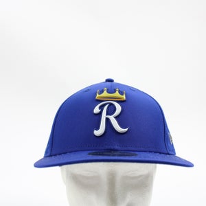 Kansas City Royals New Era Fitted Hat Unisex Blue/White New with Tags 7-5/8