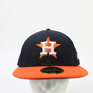 Houston Astros New Era Fitted Hat Unisex Navy/Orange New with Tags 7-5/8