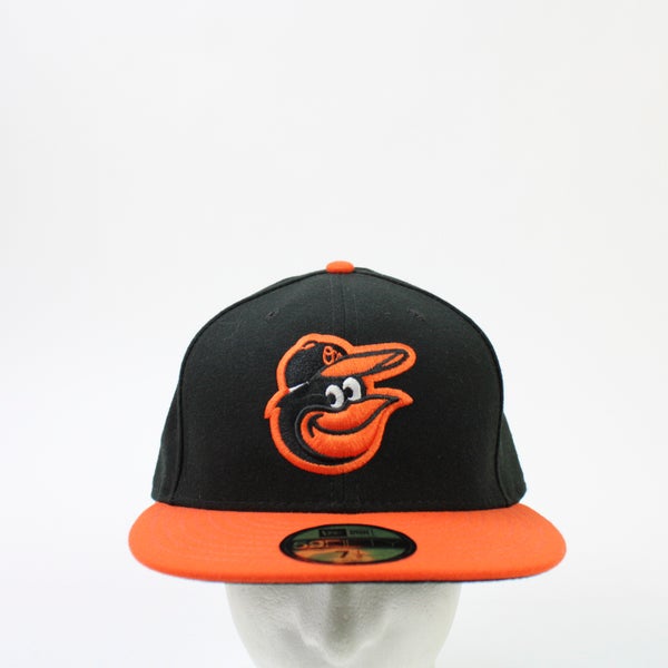 Baltimore Orioles New Era Fitted Hat Unisex Black/Orange New with Tags  7-1/2