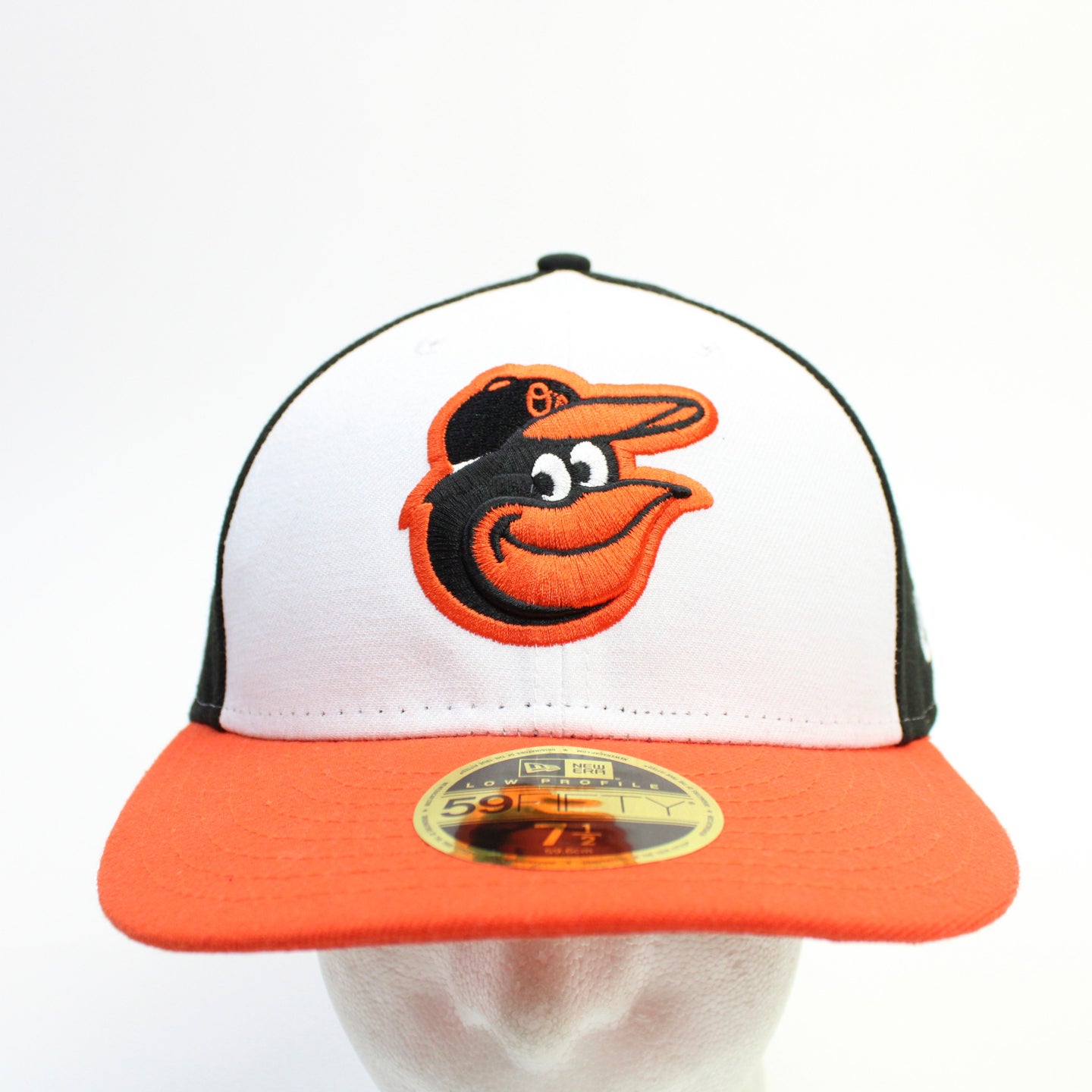 Baltimore Orioles New Era Fitted Hat Unisex Black/Orange New with Tags  7-1/2